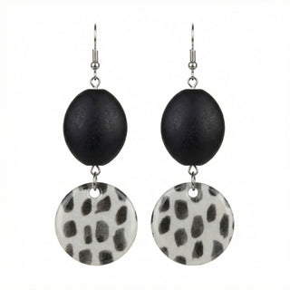 Black and White Earrings - Adina