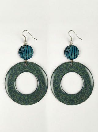 Green and Blue Earrings - Dagny