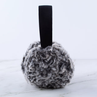 Faux Fur Earmuffs - Black and Gray