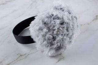 Faux Fur Earmuffs - White and Black