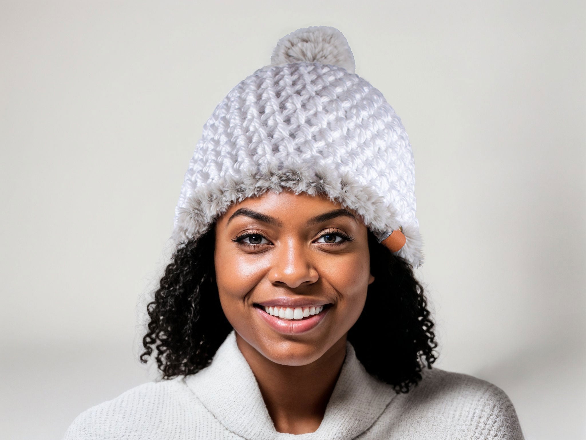 Fur trim hat deals